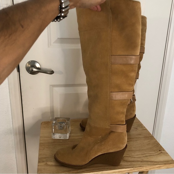 NWT Cole Haan NIKE Air Michelle Shearling Boots Waterproof suede Lamb sheep fur - Picture 11 of 14